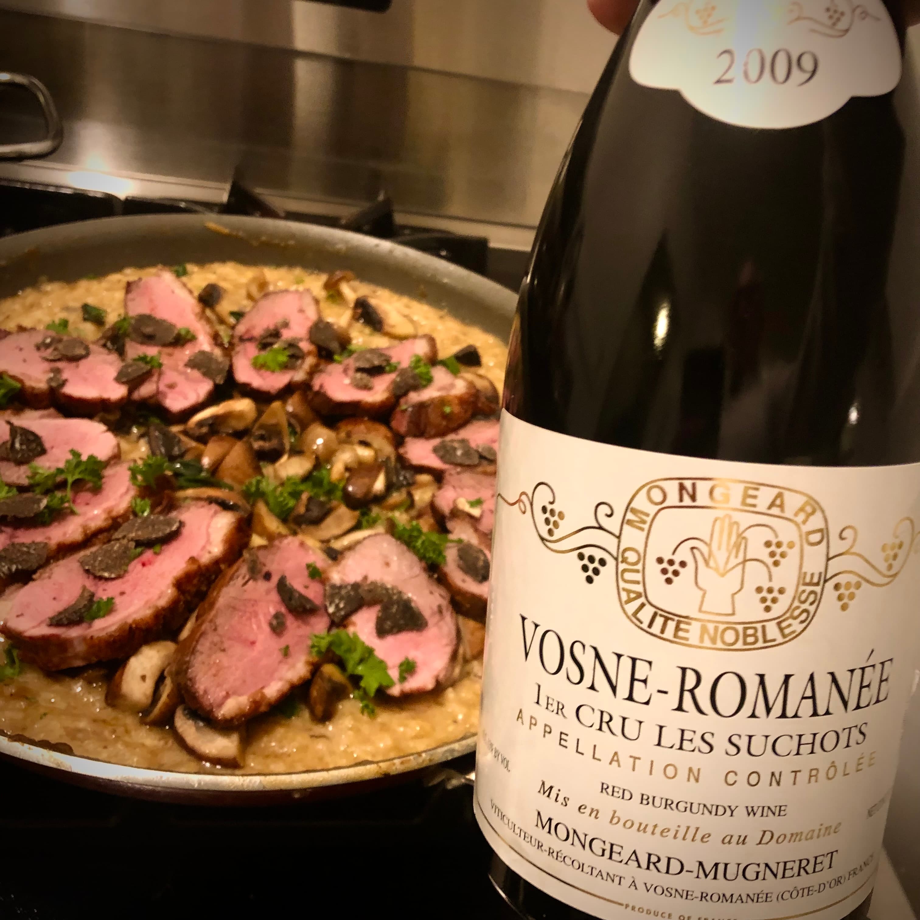 Wine paired with fine dining